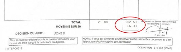 Bulletin relevé de notes de Théo pour son BTS MS Bulletin relevé de notes de Théo pour son BTS MS